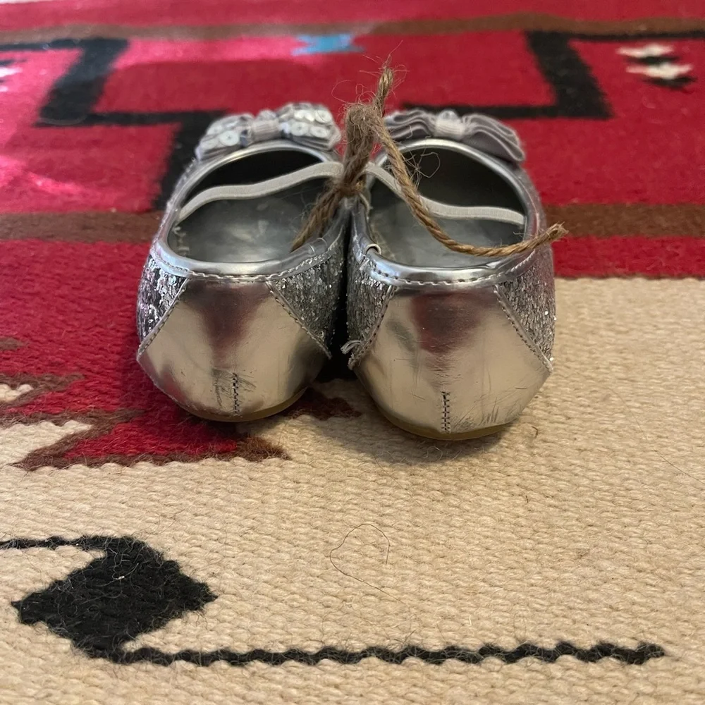 Kids Silver Glitter Shoes